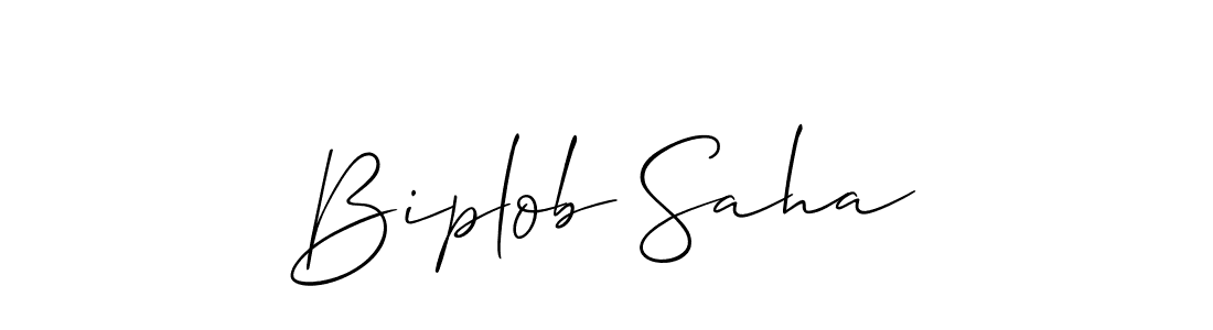 Create a beautiful signature design for name Biplob Saha. With this signature (Allison_Script) fonts, you can make a handwritten signature for free. Biplob Saha signature style 2 images and pictures png