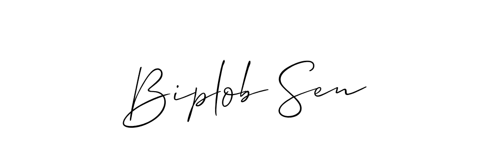 How to make Biplob Sen name signature. Use Allison_Script style for creating short signs online. This is the latest handwritten sign. Biplob Sen signature style 2 images and pictures png