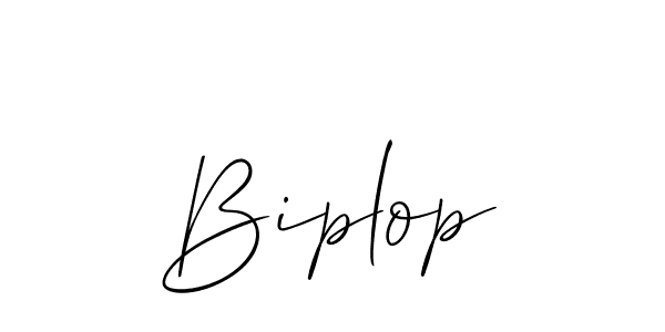 Make a beautiful signature design for name Biplop. With this signature (Allison_Script) style, you can create a handwritten signature for free. Biplop signature style 2 images and pictures png