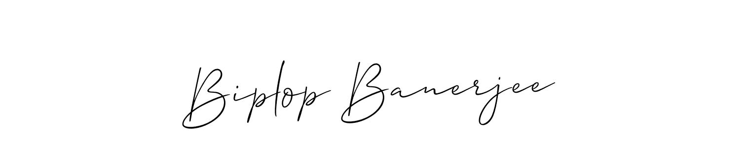 Design your own signature with our free online signature maker. With this signature software, you can create a handwritten (Allison_Script) signature for name Biplop Banerjee. Biplop Banerjee signature style 2 images and pictures png