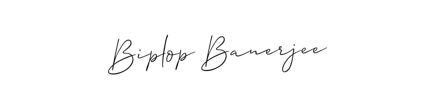 Design your own signature with our free online signature maker. With this signature software, you can create a handwritten (Allison_Script) signature for name Biplop Banerjee. Biplop Banerjee signature style 2 images and pictures png