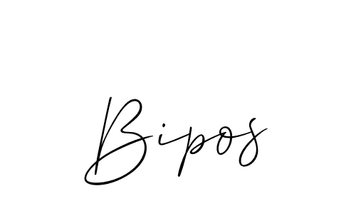 The best way (Allison_Script) to make a short signature is to pick only two or three words in your name. The name Bipos include a total of six letters. For converting this name. Bipos signature style 2 images and pictures png