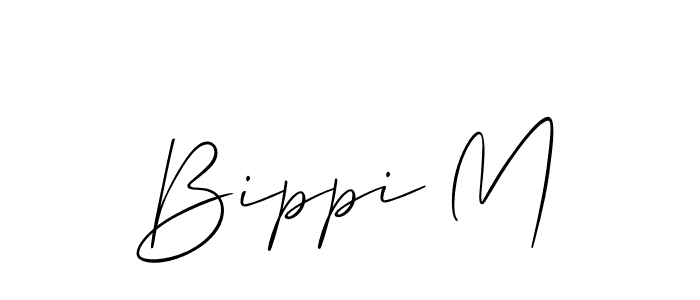 Bippi M stylish signature style. Best Handwritten Sign (Allison_Script) for my name. Handwritten Signature Collection Ideas for my name Bippi M. Bippi M signature style 2 images and pictures png