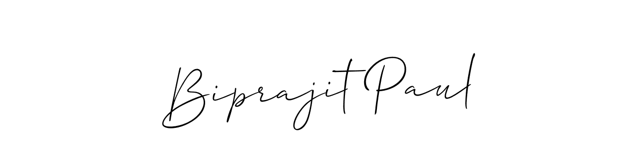 Create a beautiful signature design for name Biprajit Paul. With this signature (Allison_Script) fonts, you can make a handwritten signature for free. Biprajit Paul signature style 2 images and pictures png