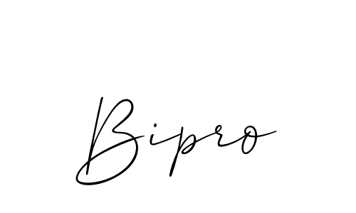 The best way (Allison_Script) to make a short signature is to pick only two or three words in your name. The name Bipro include a total of six letters. For converting this name. Bipro signature style 2 images and pictures png