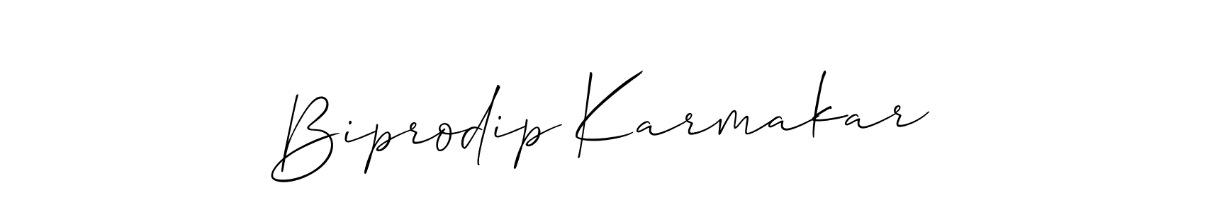 Similarly Allison_Script is the best handwritten signature design. Signature creator online .You can use it as an online autograph creator for name Biprodip Karmakar. Biprodip Karmakar signature style 2 images and pictures png