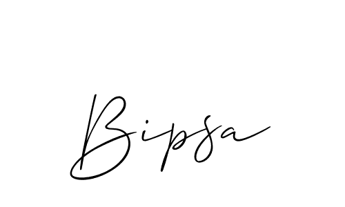 Create a beautiful signature design for name Bipsa. With this signature (Allison_Script) fonts, you can make a handwritten signature for free. Bipsa signature style 2 images and pictures png