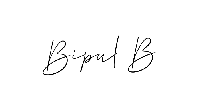 This is the best signature style for the Bipul B name. Also you like these signature font (Allison_Script). Mix name signature. Bipul B signature style 2 images and pictures png