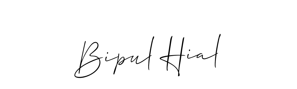 Design your own signature with our free online signature maker. With this signature software, you can create a handwritten (Allison_Script) signature for name Bipul Hial. Bipul Hial signature style 2 images and pictures png