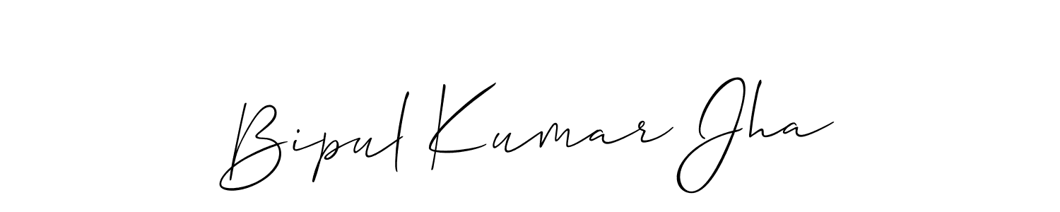 How to Draw Bipul Kumar Jha signature style? Allison_Script is a latest design signature styles for name Bipul Kumar Jha. Bipul Kumar Jha signature style 2 images and pictures png