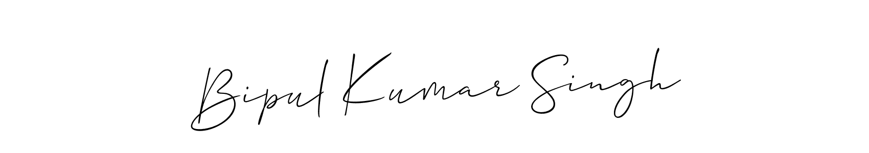Bipul Kumar Singh stylish signature style. Best Handwritten Sign (Allison_Script) for my name. Handwritten Signature Collection Ideas for my name Bipul Kumar Singh. Bipul Kumar Singh signature style 2 images and pictures png