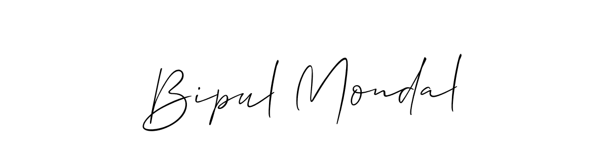 The best way (Allison_Script) to make a short signature is to pick only two or three words in your name. The name Bipul Mondal include a total of six letters. For converting this name. Bipul Mondal signature style 2 images and pictures png