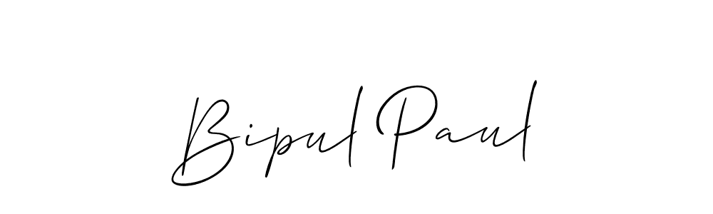 Use a signature maker to create a handwritten signature online. With this signature software, you can design (Allison_Script) your own signature for name Bipul Paul. Bipul Paul signature style 2 images and pictures png