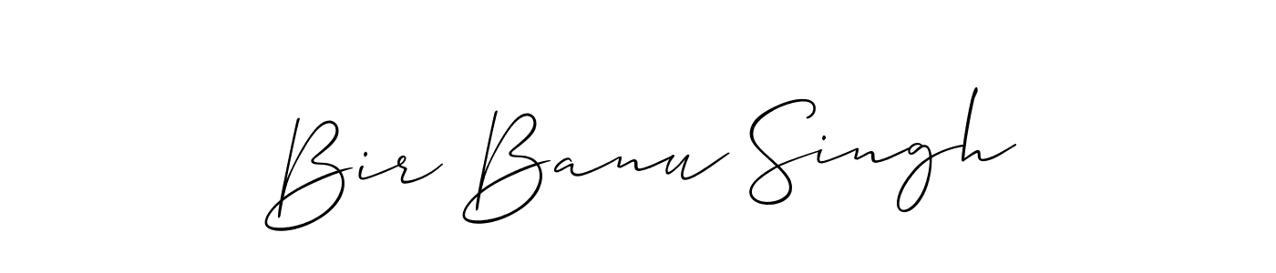 The best way (Allison_Script) to make a short signature is to pick only two or three words in your name. The name Bir Banu Singh include a total of six letters. For converting this name. Bir Banu Singh signature style 2 images and pictures png