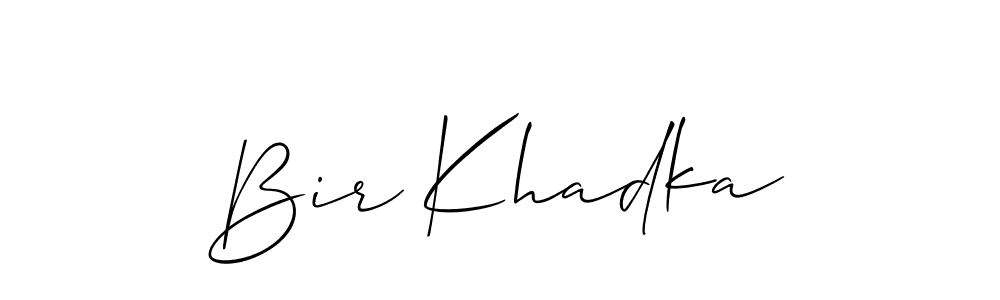 Design your own signature with our free online signature maker. With this signature software, you can create a handwritten (Allison_Script) signature for name Bir Khadka. Bir Khadka signature style 2 images and pictures png