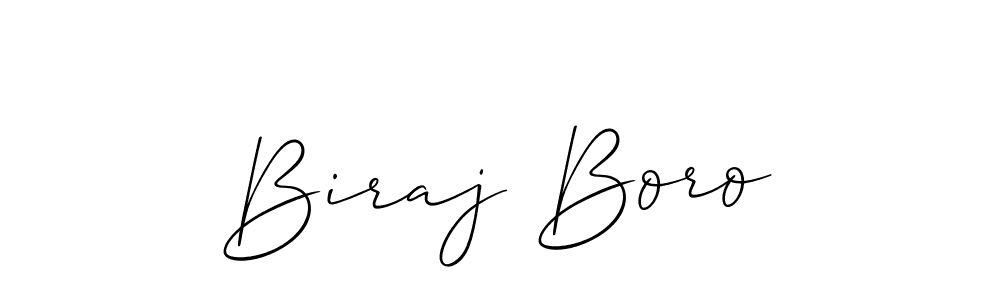 The best way (Allison_Script) to make a short signature is to pick only two or three words in your name. The name Biraj Boro include a total of six letters. For converting this name. Biraj Boro signature style 2 images and pictures png