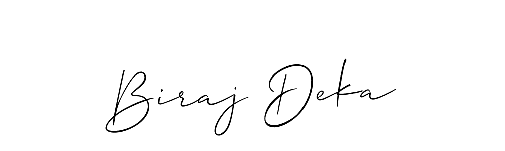 How to make Biraj Deka name signature. Use Allison_Script style for creating short signs online. This is the latest handwritten sign. Biraj Deka signature style 2 images and pictures png