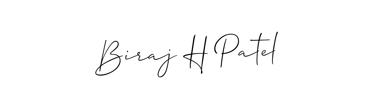 It looks lik you need a new signature style for name Biraj H Patel. Design unique handwritten (Allison_Script) signature with our free signature maker in just a few clicks. Biraj H Patel signature style 2 images and pictures png