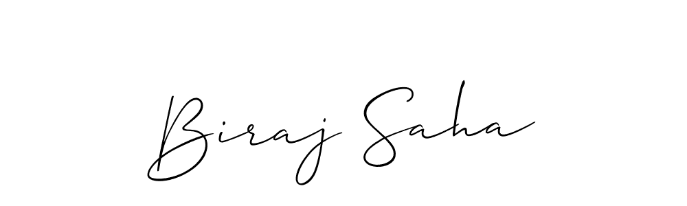 Create a beautiful signature design for name Biraj Saha. With this signature (Allison_Script) fonts, you can make a handwritten signature for free. Biraj Saha signature style 2 images and pictures png