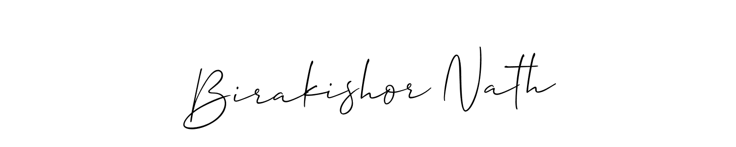 Use a signature maker to create a handwritten signature online. With this signature software, you can design (Allison_Script) your own signature for name Birakishor Nath. Birakishor Nath signature style 2 images and pictures png