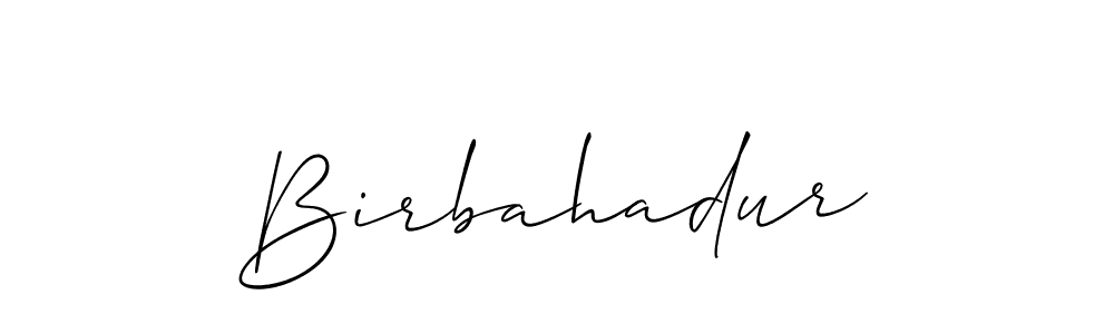 Make a beautiful signature design for name Birbahadur. With this signature (Allison_Script) style, you can create a handwritten signature for free. Birbahadur signature style 2 images and pictures png