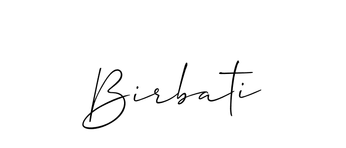 if you are searching for the best signature style for your name Birbati. so please give up your signature search. here we have designed multiple signature styles  using Allison_Script. Birbati signature style 2 images and pictures png