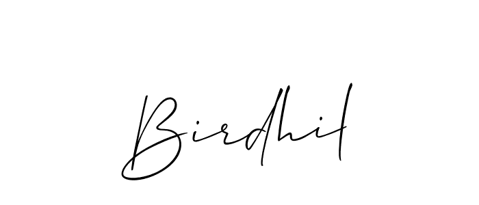 You should practise on your own different ways (Allison_Script) to write your name (Birdhil) in signature. don't let someone else do it for you. Birdhil signature style 2 images and pictures png