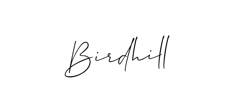 How to make Birdhill name signature. Use Allison_Script style for creating short signs online. This is the latest handwritten sign. Birdhill signature style 2 images and pictures png