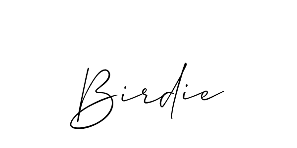 Use a signature maker to create a handwritten signature online. With this signature software, you can design (Allison_Script) your own signature for name Birdie. Birdie signature style 2 images and pictures png