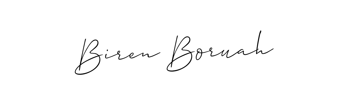 Also we have Biren Boruah name is the best signature style. Create professional handwritten signature collection using Allison_Script autograph style. Biren Boruah signature style 2 images and pictures png