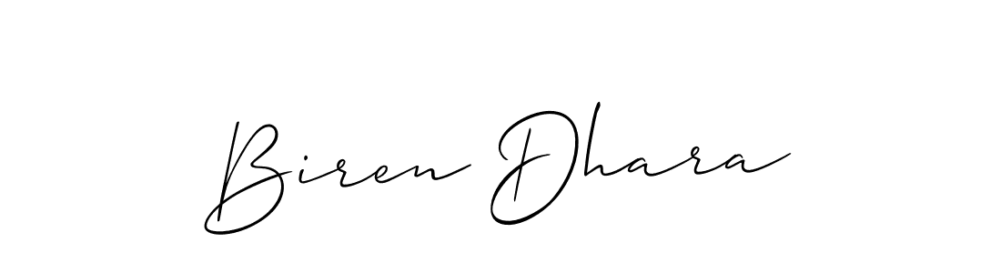 The best way (Allison_Script) to make a short signature is to pick only two or three words in your name. The name Biren Dhara include a total of six letters. For converting this name. Biren Dhara signature style 2 images and pictures png