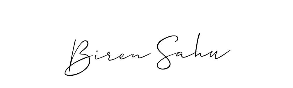Design your own signature with our free online signature maker. With this signature software, you can create a handwritten (Allison_Script) signature for name Biren Sahu. Biren Sahu signature style 2 images and pictures png