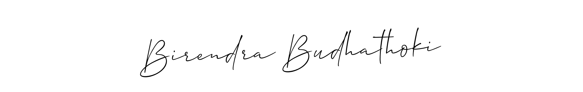 How to make Birendra Budhathoki signature? Allison_Script is a professional autograph style. Create handwritten signature for Birendra Budhathoki name. Birendra Budhathoki signature style 2 images and pictures png