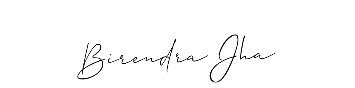 Create a beautiful signature design for name Birendra Jha. With this signature (Allison_Script) fonts, you can make a handwritten signature for free. Birendra Jha signature style 2 images and pictures png