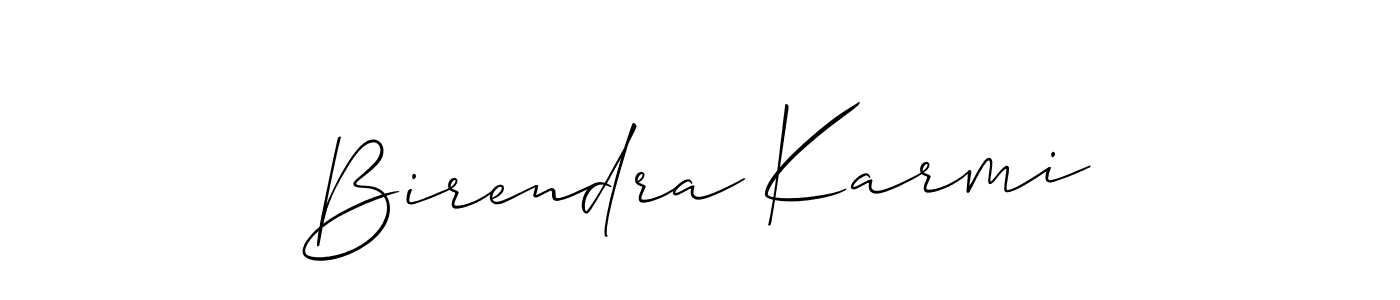 Also You can easily find your signature by using the search form. We will create Birendra Karmi name handwritten signature images for you free of cost using Allison_Script sign style. Birendra Karmi signature style 2 images and pictures png