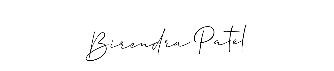 How to make Birendra Patel name signature. Use Allison_Script style for creating short signs online. This is the latest handwritten sign. Birendra Patel signature style 2 images and pictures png