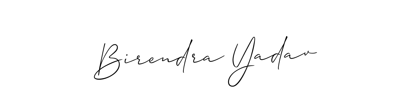 Allison_Script is a professional signature style that is perfect for those who want to add a touch of class to their signature. It is also a great choice for those who want to make their signature more unique. Get Birendra Yadav name to fancy signature for free. Birendra Yadav signature style 2 images and pictures png