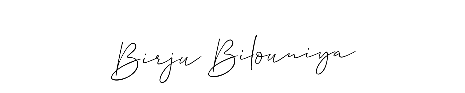 Birju Bilouniya stylish signature style. Best Handwritten Sign (Allison_Script) for my name. Handwritten Signature Collection Ideas for my name Birju Bilouniya. Birju Bilouniya signature style 2 images and pictures png