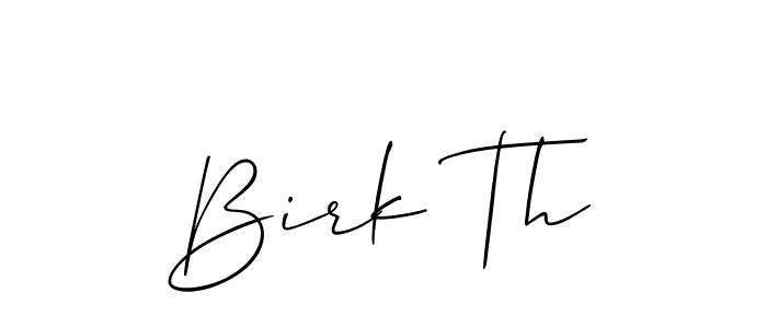 Design your own signature with our free online signature maker. With this signature software, you can create a handwritten (Allison_Script) signature for name Birk Th. Birk Th signature style 2 images and pictures png