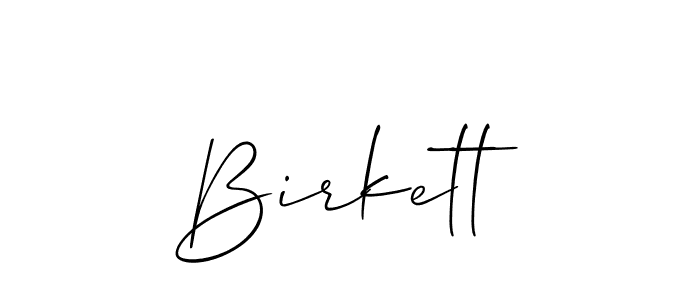 Create a beautiful signature design for name Birkett. With this signature (Allison_Script) fonts, you can make a handwritten signature for free. Birkett signature style 2 images and pictures png