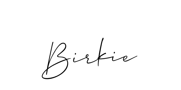 It looks lik you need a new signature style for name Birkie. Design unique handwritten (Allison_Script) signature with our free signature maker in just a few clicks. Birkie signature style 2 images and pictures png