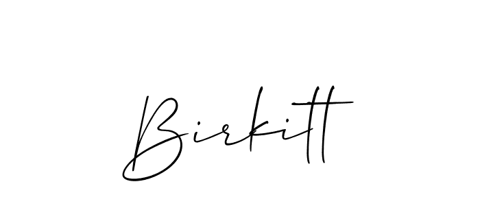 How to make Birkitt signature? Allison_Script is a professional autograph style. Create handwritten signature for Birkitt name. Birkitt signature style 2 images and pictures png