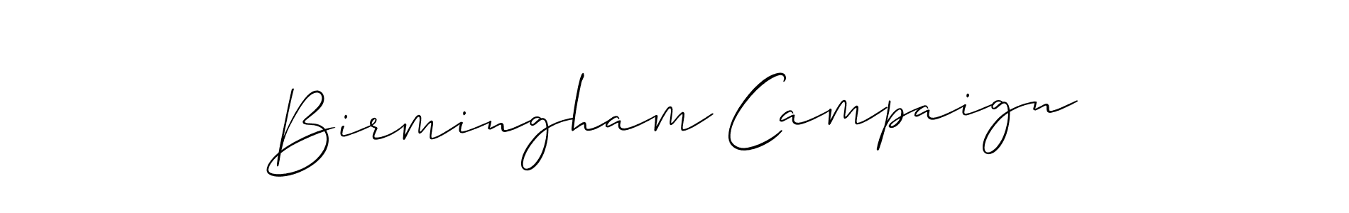 Make a beautiful signature design for name Birmingham Campaign. With this signature (Allison_Script) style, you can create a handwritten signature for free. Birmingham Campaign signature style 2 images and pictures png