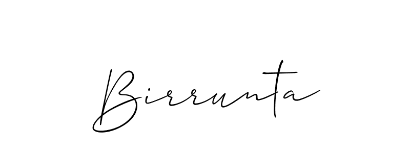 You should practise on your own different ways (Allison_Script) to write your name (Birrunta) in signature. don't let someone else do it for you. Birrunta signature style 2 images and pictures png