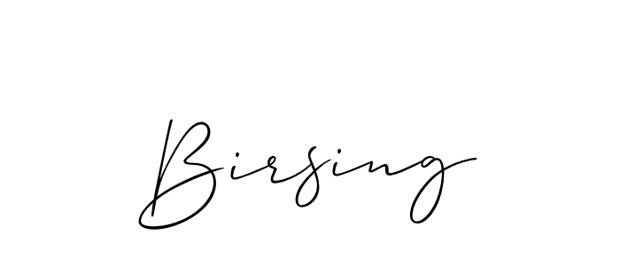 Create a beautiful signature design for name Birsing. With this signature (Allison_Script) fonts, you can make a handwritten signature for free. Birsing signature style 2 images and pictures png