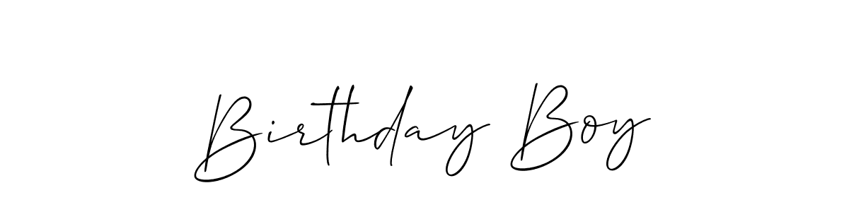 Make a beautiful signature design for name Birthday Boy. With this signature (Allison_Script) style, you can create a handwritten signature for free. Birthday Boy signature style 2 images and pictures png