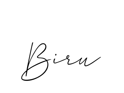 Create a beautiful signature design for name Biru. With this signature (Allison_Script) fonts, you can make a handwritten signature for free. Biru signature style 2 images and pictures png