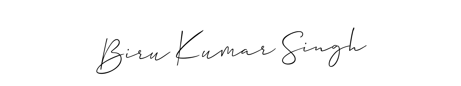 How to Draw Biru Kumar Singh signature style? Allison_Script is a latest design signature styles for name Biru Kumar Singh. Biru Kumar Singh signature style 2 images and pictures png