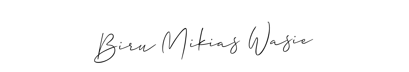 You can use this online signature creator to create a handwritten signature for the name Biru Mikias Wasie. This is the best online autograph maker. Biru Mikias Wasie signature style 2 images and pictures png