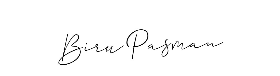 How to Draw Biru Pasman signature style? Allison_Script is a latest design signature styles for name Biru Pasman. Biru Pasman signature style 2 images and pictures png